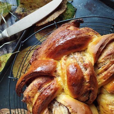 Brioche tressée patate douce et cannelle