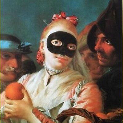Masques - Carnaval - mardi-gras par les grands peintres  -    Lorenzo Tiepolo (1736-1776)  masquerade