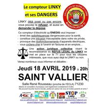 REUNION LES DANGERS DE LINKY ST VALLIER 18 AVRIL 20H