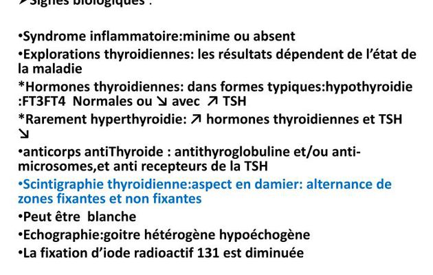 Hypothyroidie hyperthyroidie alternance