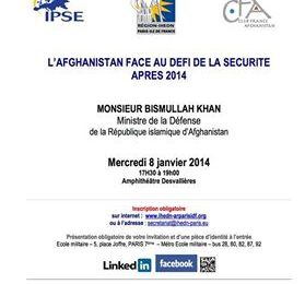 conférence IHEDN du 8 janvier 2014 sur l'Afghanistan à l'Ecole militaire de Paris
