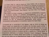 5 mars 2024 : Concert au profit des &quot;restos du coeur&quot;