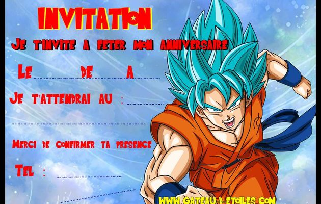 Invitation gratuite Dragon Ball Z