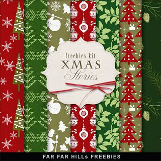 Freebies Xmas Christmas Paper Kit by Far Far Hill