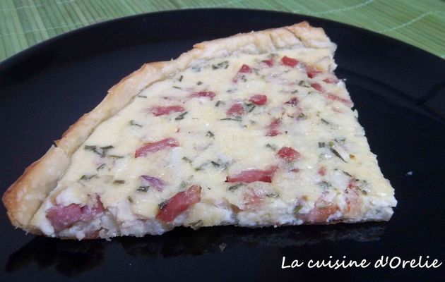 Quiche au fromage de chèvre et lardons