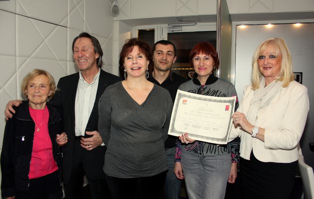 Les Gourmets de Lettres reçoivent le Prix Médiane Claudine Candat , 8 Janvier 2010