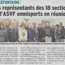 Le Dauphiné Libéré à la réunion du CD ASVF