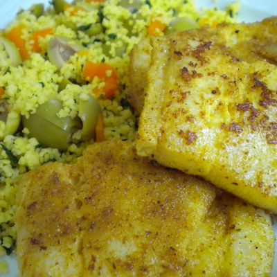 Filet de perche et couscous aux épices douces