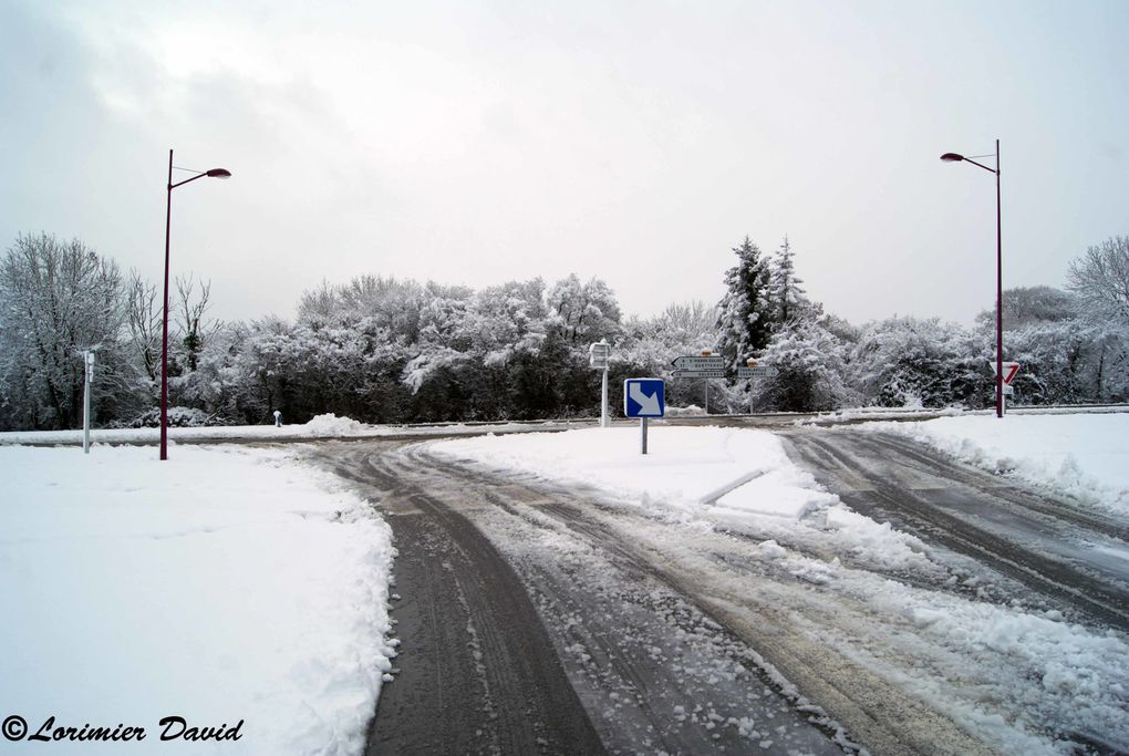 reportage photo de la neige tomber sur le nord cotentin le 27 novembre
2010