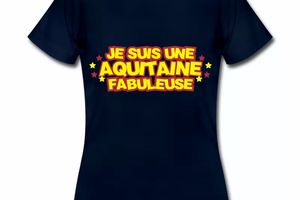 T Shirt Aquitaine bleu m femme Aquitaine fabuleuse