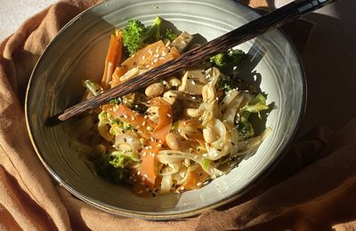 Pad Thaï végétarien avec plein de légumes!