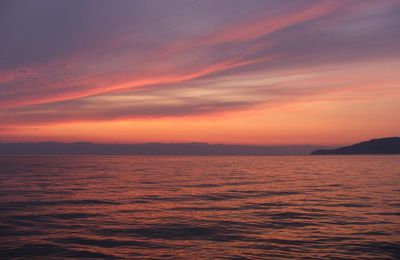 Sunrise on the sea, Brsec, Croatia