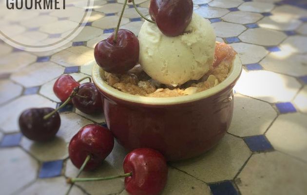 Crumbles cerises et amandes 