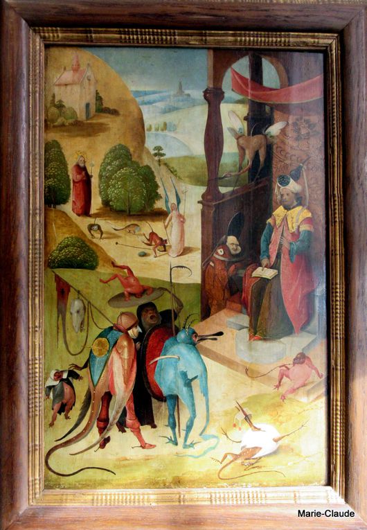 Tableau de Jérôme Bosch, représentant Saint Jacques et le magicien Hermogène