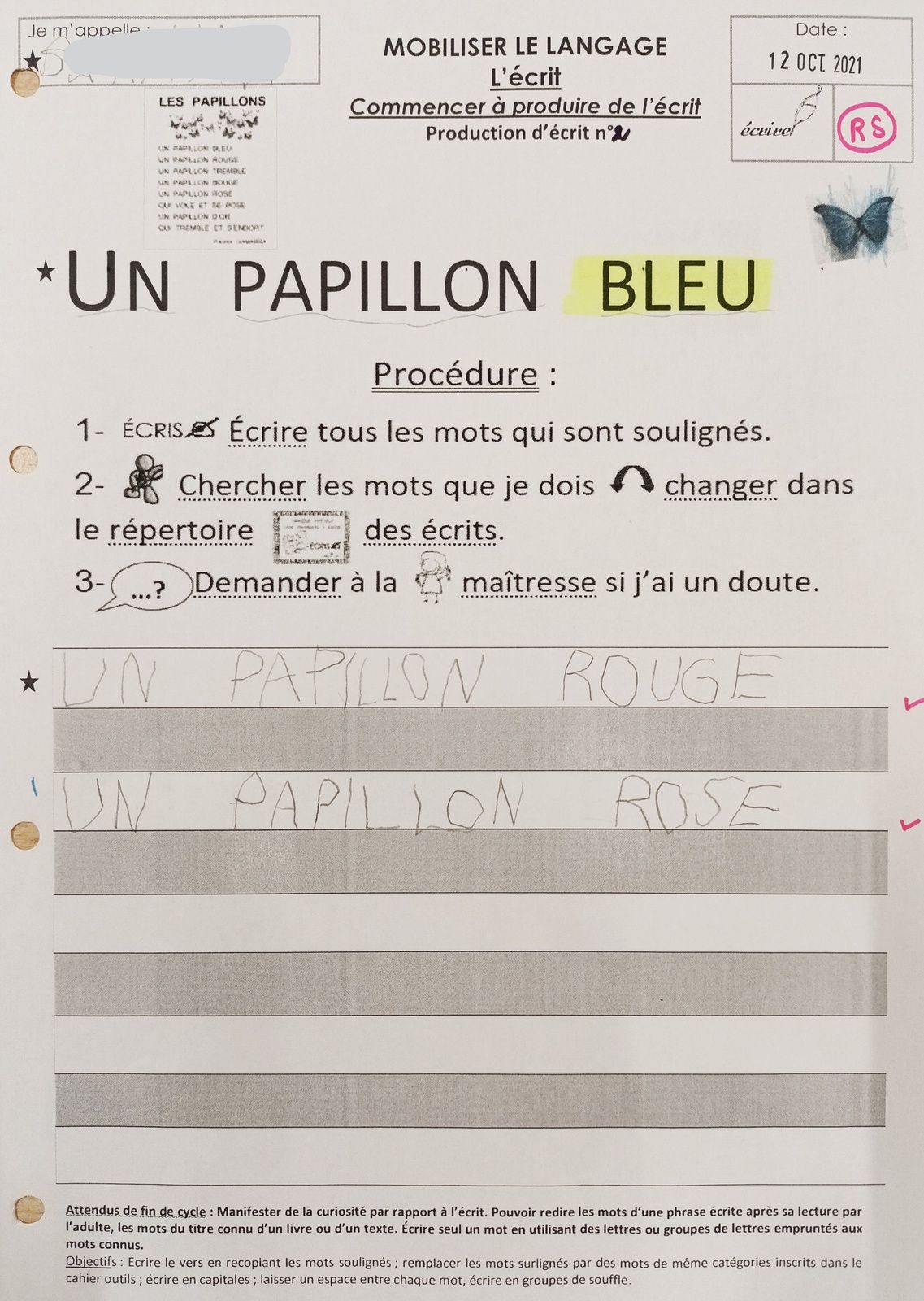 Cahier De Poésie Et Jeux Poétiques Pages De Garde Le cahier outils et nos premières productions d'écrits GS- P.1-2021 -  Lutins de maternelle