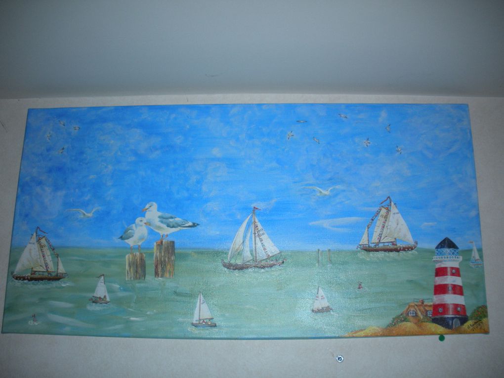 Quelque un de mes tableaux 
 peint à l'acrylique.et des photos de falaise(normandie)