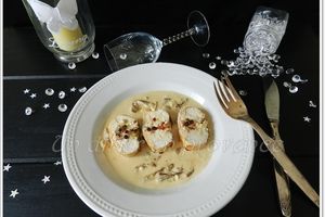 Ballotins de volailles à la Fourme et aux cèpes