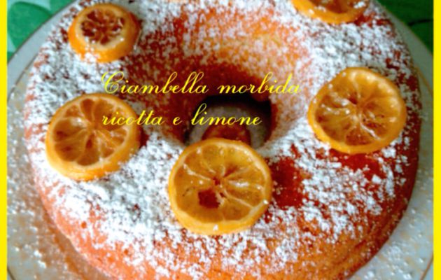 ciambella morbida ricotta e limone