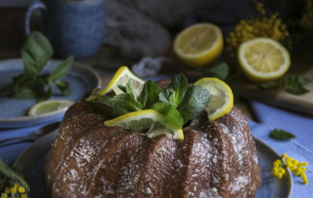 Gâteau Fondant Au Citron & à La Menthe