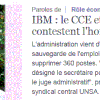 Guerilla juridique face aux restructurations chez IBM : la presse en parle