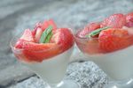 Panna cotta menthe et fraises