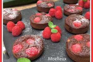 Moelleux framboise & chocolat sans beurre