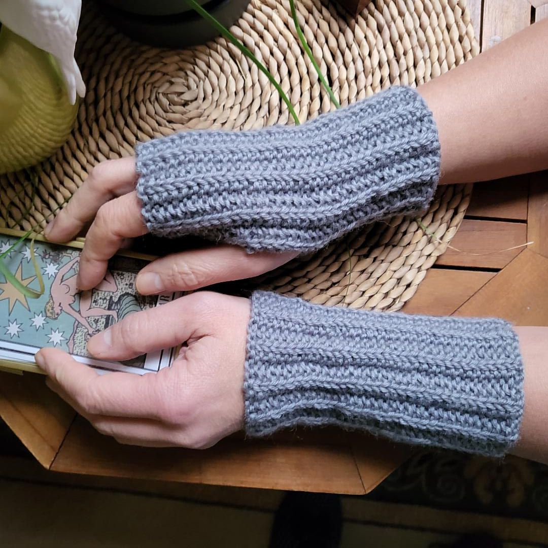 Tuto tricot débutants : chauffe-poignet unisexe mitaines faciles à tricoter
