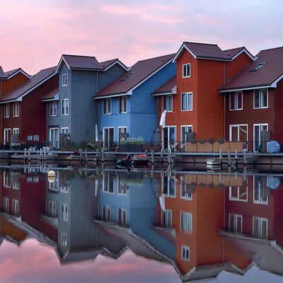 Maisons colorées.