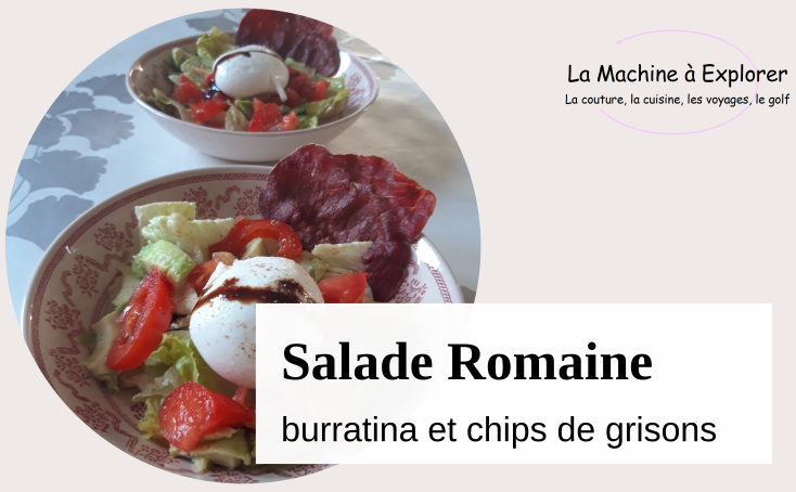 Salade romaine aux chips de viande des grisons