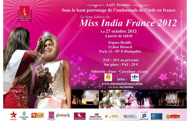 ELECTION DE MISS INDIA FRANCE 2012 ce samedi à PARIS