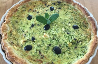 Tarte à la Grecque courgettes fêta olives 