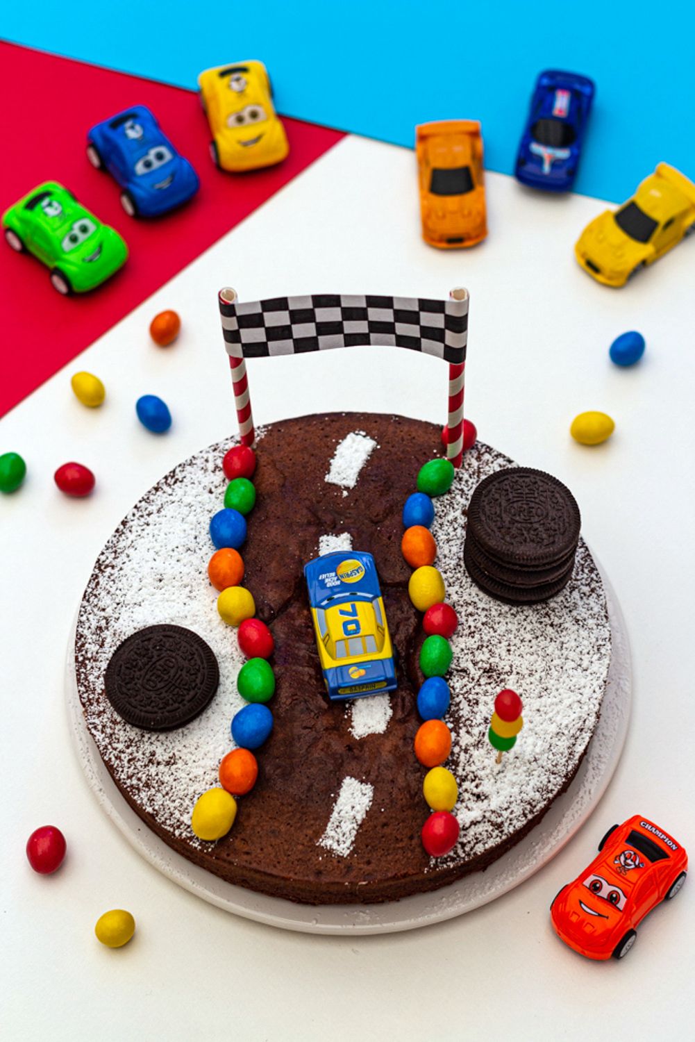 Gateau D Anniversaire Enfant Le Circuit De Course Amandine Cooking