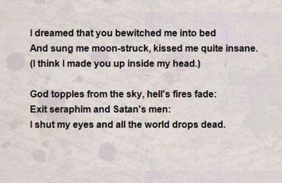 Mad girl's love song (d'après Sylvia Plath) 