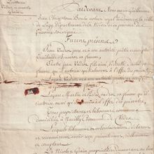 Quittance du 27 décembre 1821. Consorts Vadrot et Nicolas Grain