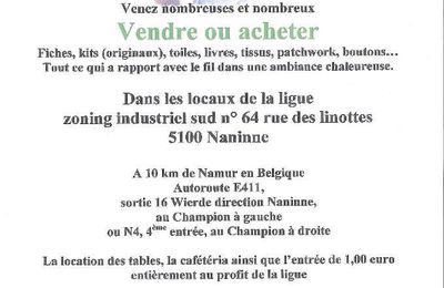 Brocante du fil 22 et 23 mars 2013 à Naninne (Belgique)