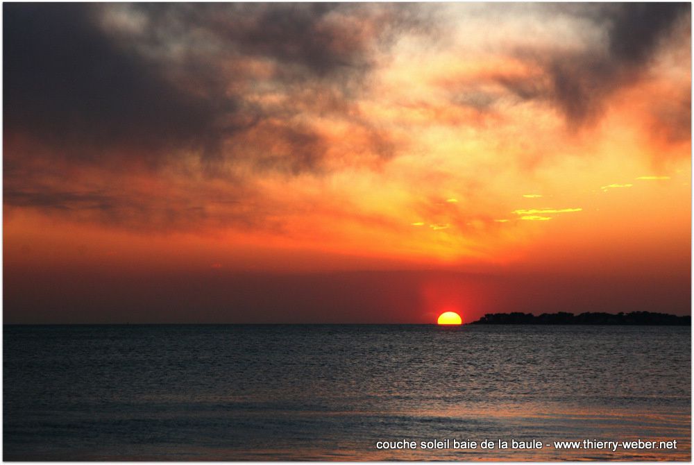 Couché de soleil baie de La Baule - Photos Thierry Weber Photographe de Mer Guérande La Baule