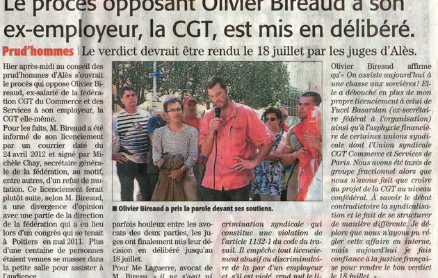 REVUE DE PRESSE REFERE OLIVIER BIREAUD