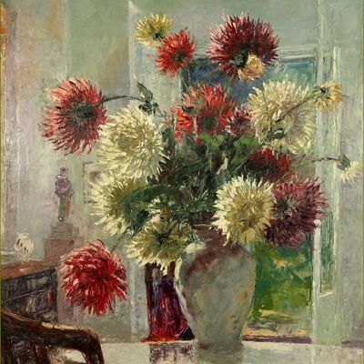Les fleurs par les grands peintres -  Georges Lapchine (1885-1951) chrysanthèmes