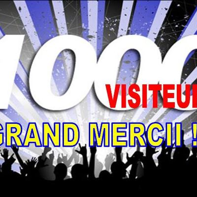 1000 visiteurs, ça se fête!