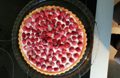 Tarte panna cotta framboise