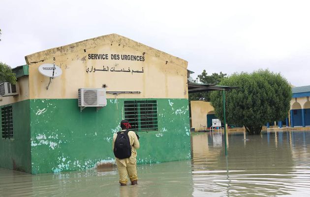 TCHAD-N'DJAMENA : L’hôpital de Gazotar sous l’eau dans le quartier 10ème Arrondissement N'djaména 