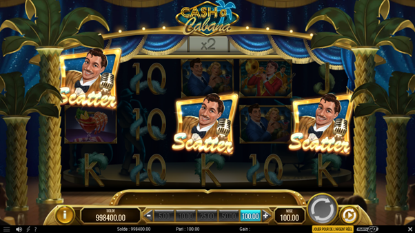 machine à sous en ligne Cash-A-Cabana : symboles scatter
