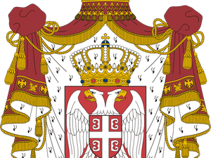 Drapeau et armoiries de la Serbie. Source des images : Wikipédia