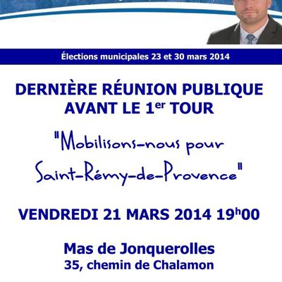 Invitation à la réunion publique du 21 mars 2014... venez nombreux!.