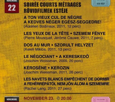 Sixième festival du film belge en Hongrie du 21 au 25 novembre 2012