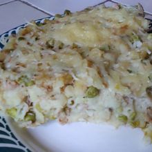 GRATIN DE PATES AU THON ET PETITS POIS