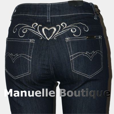 JEAN SLIM BLEU Femme avec TRIBAL Brodé TAILLE NORMALE