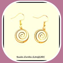 Boucles d'oreilles minimalistes dorées spirale petit prix
