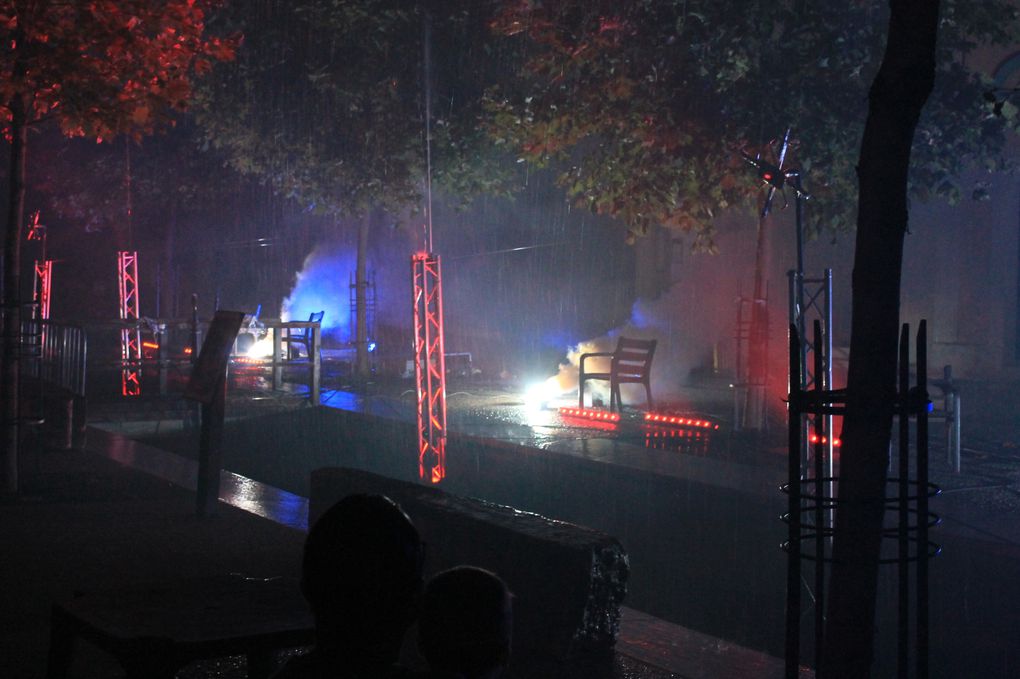 Photo de la soirée son et lumière avec jets d'eau et feux d'artifices