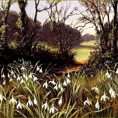 Les fleurs par les grands peintres -   Mary Dipnall -  perce-neige
